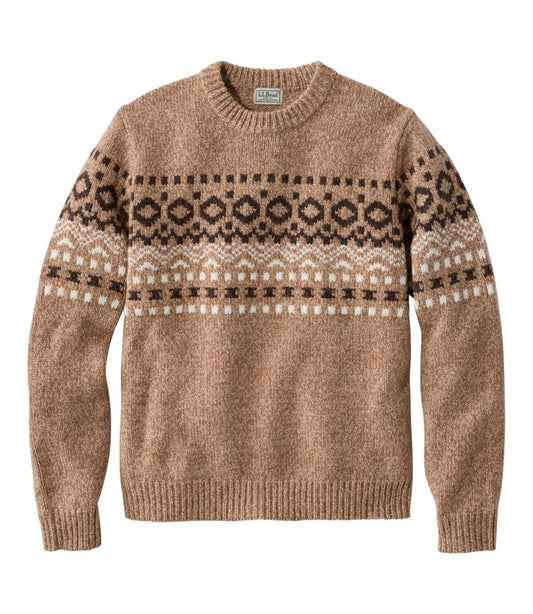 Men's Bean's Classic Ragg Wool Sweater, Crewneck, Fair Isle - L.L.Bean Classic