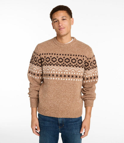 Men's Bean's Classic Ragg Wool Sweater, Crewneck, Fair Isle - L.L.Bean Classic
