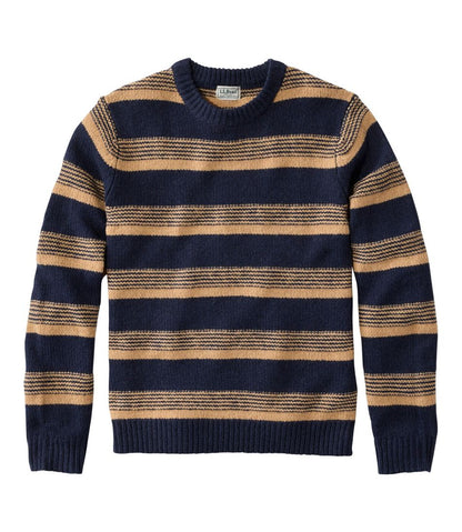 Men's Bean's Classic Ragg Wool Sweater, Crewneck, Stripe - L.L.Bean Customer Favorite