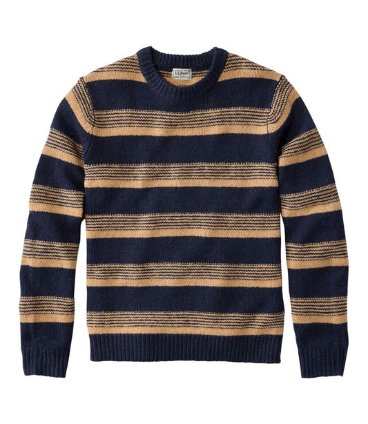 Men's Bean's Classic Ragg Wool Sweater, Crewneck, Stripe - L.L.Bean Customer Favorite