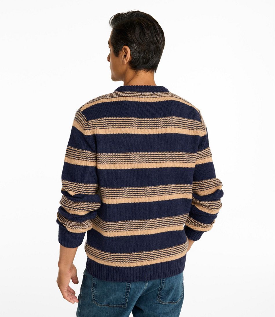 Men's Bean's Classic Ragg Wool Sweater, Crewneck, Stripe - L.L.Bean Customer Favorite