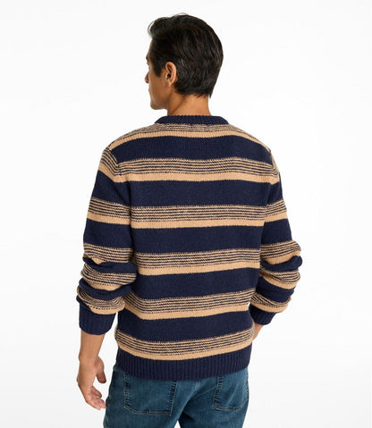 Men's Bean's Classic Ragg Wool Sweater, Crewneck, Stripe - L.L.Bean Customer Favorite