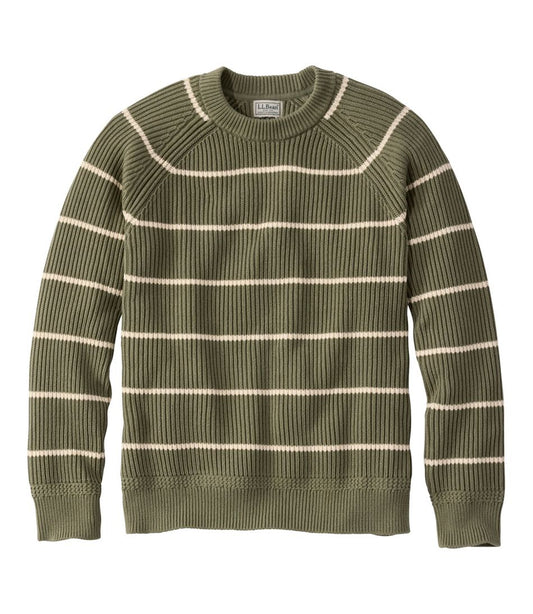 Men's Mariner Rib Crew Sweater, Stripe - L.L.Bean Premium