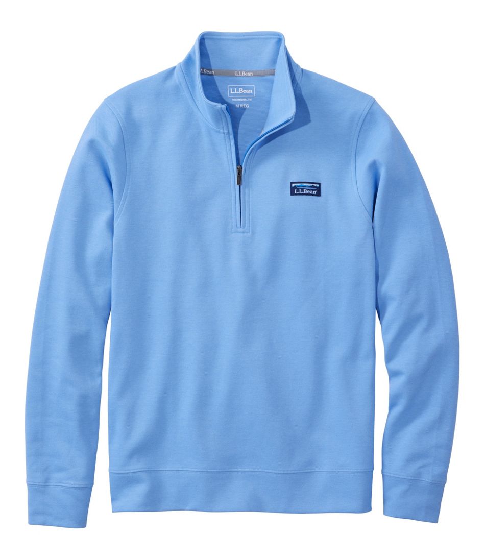 Men's Comfort Stretch Performance® Piqué, Quarter-Zip Pullover - L.L.Bean New