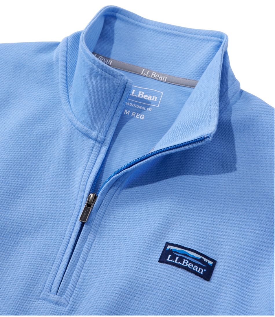 Men's Comfort Stretch Performance® Piqué, Quarter-Zip Pullover - L.L.Bean New