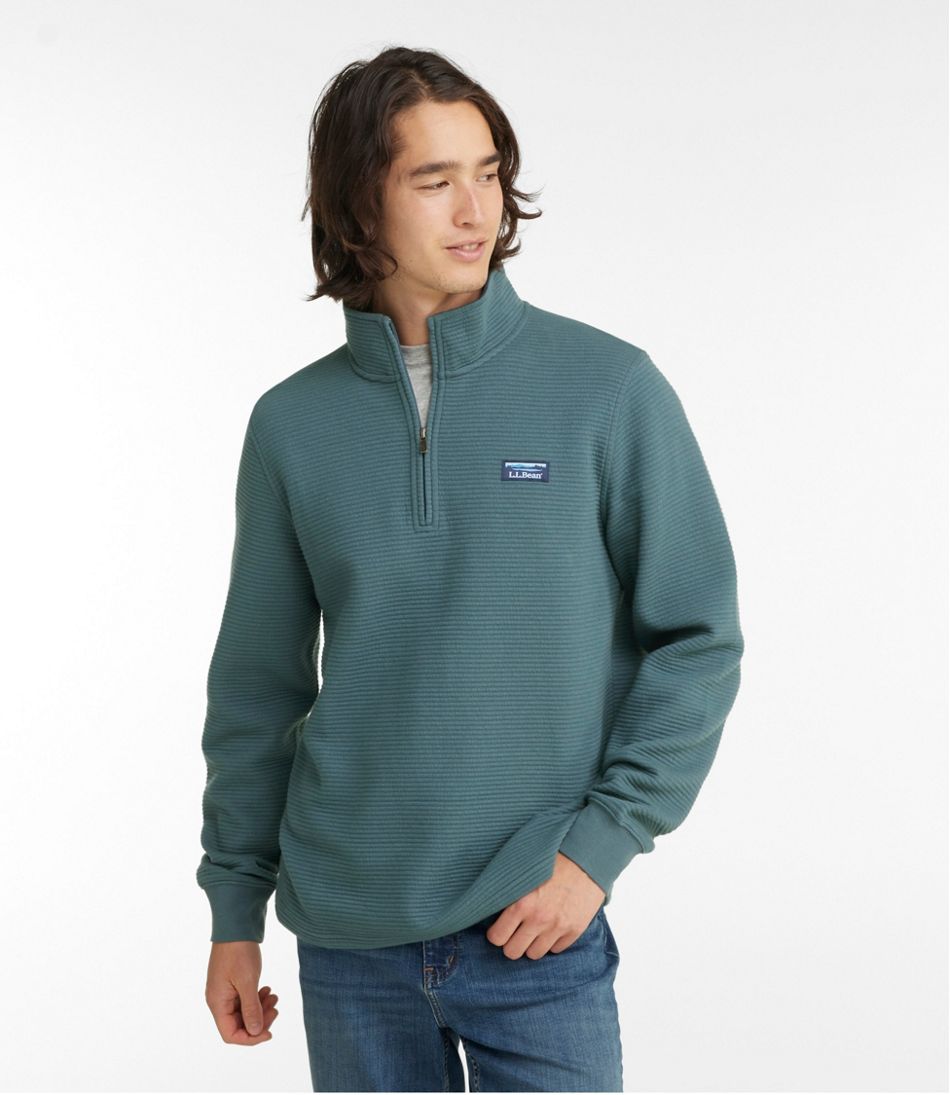 Men's Lakewashed Double-Knit Quarter-Zip Pullover - L.L.Bean Popular