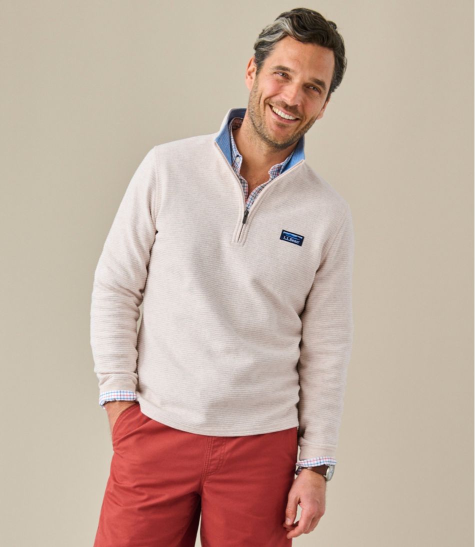Men's Lakewashed Double-Knit Quarter-Zip Pullover - L.L.Bean Popular