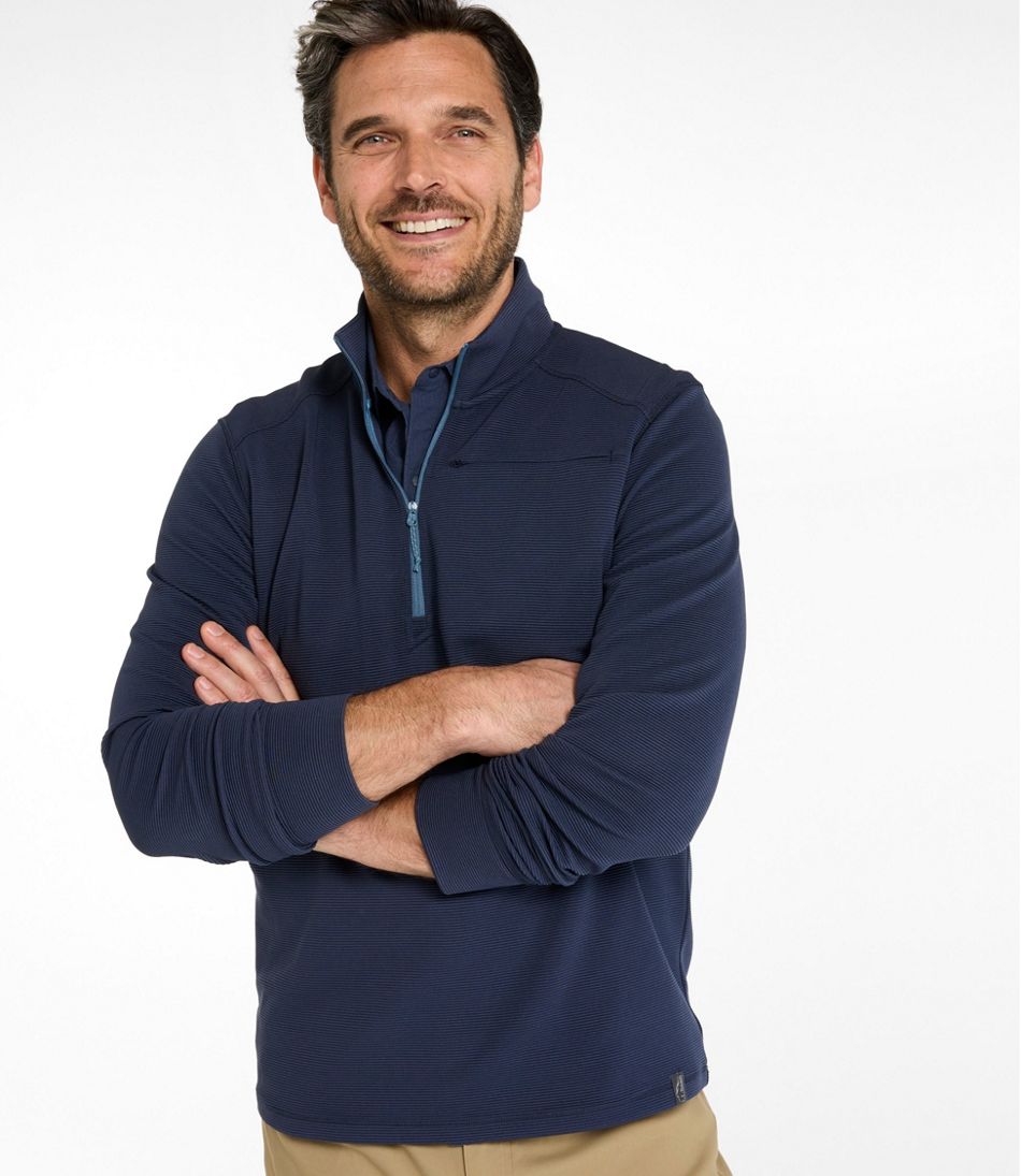 Men's VentureStretch Ottoman-Rib Pullover, Quarter-Zip - L.L.Bean Recommended