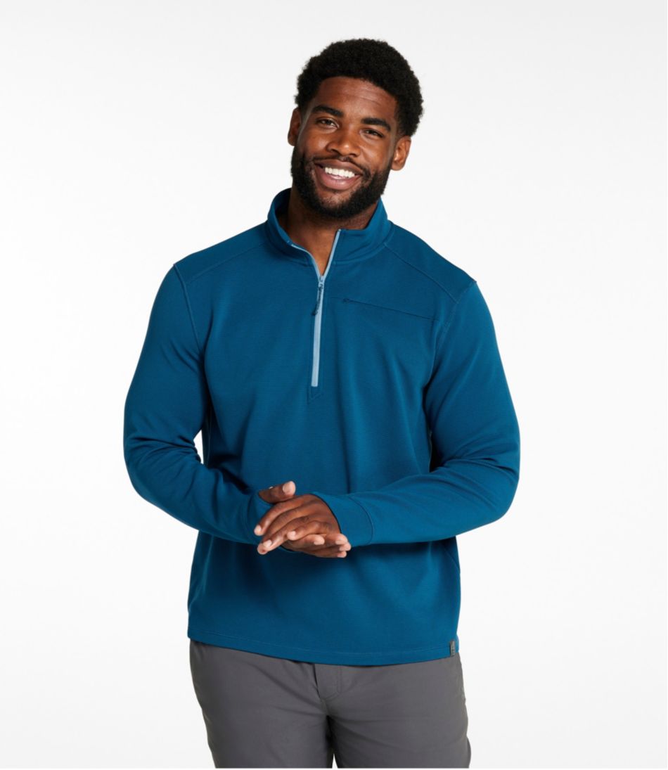 Men's VentureStretch Ottoman-Rib Pullover, Quarter-Zip - L.L.Bean Recommended