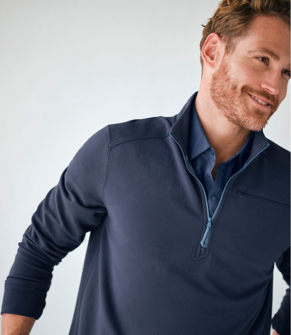 Men's VentureStretch Ottoman-Rib Pullover, Quarter-Zip - L.L.Bean Recommended