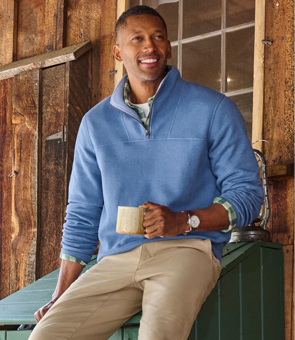 Men's All Seasons Textured Sweats, Quarter-Zip - L.L.Bean Exclusive