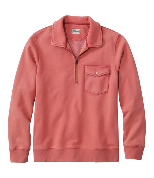 Men's Sunwashed Sweatshirt, Quarter-Zip Polo, Long-Sleeve - L.L.Bean Great Value
