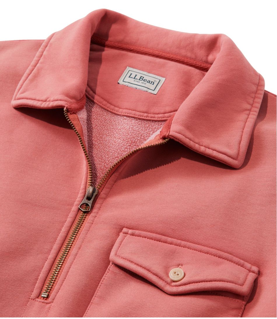 Men's Sunwashed Sweatshirt, Quarter-Zip Polo, Long-Sleeve - L.L.Bean Great Value