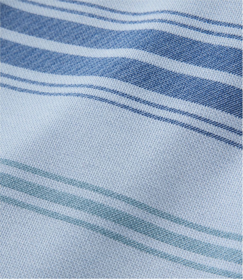 Men's Comfort Stretch Performance® Piqué, Quarter-Zip Pullover, Stripe - L.L.Bean New