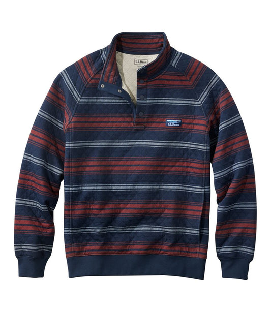 Men's Quilted Sweatshirt, Mockneck, Stripe - L.L.Bean Classic