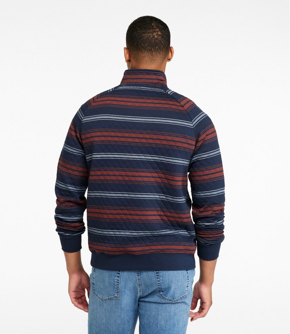 Men's Quilted Sweatshirt, Mockneck, Stripe - L.L.Bean Classic