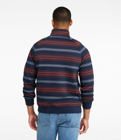 Men's Quilted Sweatshirt, Mockneck, Stripe - L.L.Bean Classic