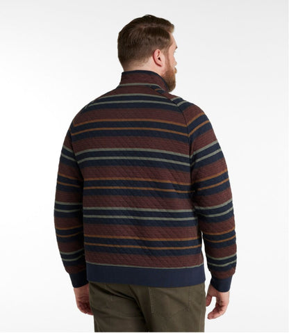 Men's Quilted Sweatshirt, Mockneck, Stripe - L.L.Bean Classic