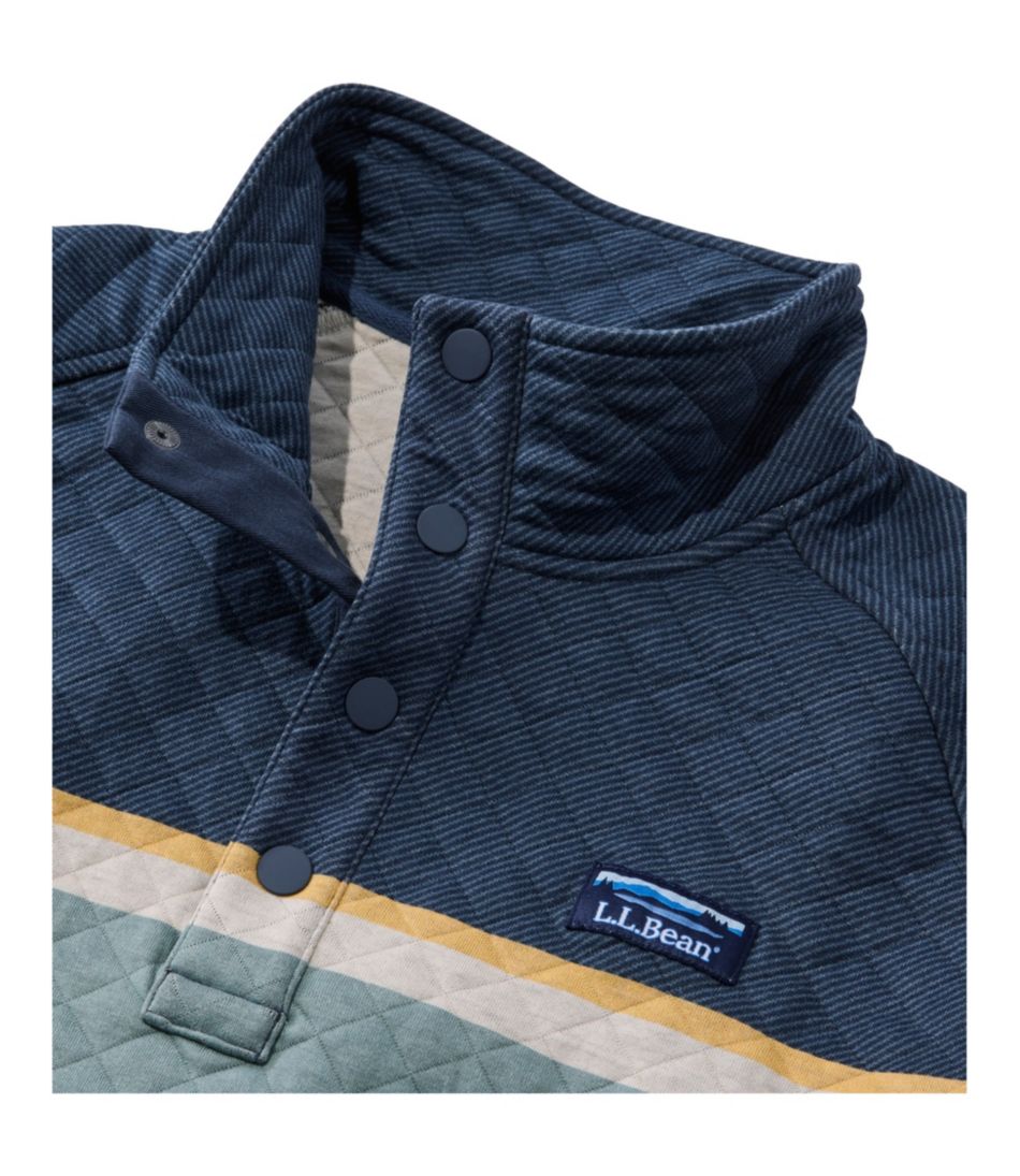 Men's Quilted Sweatshirt, Mockneck, Stripe - L.L.Bean Classic
