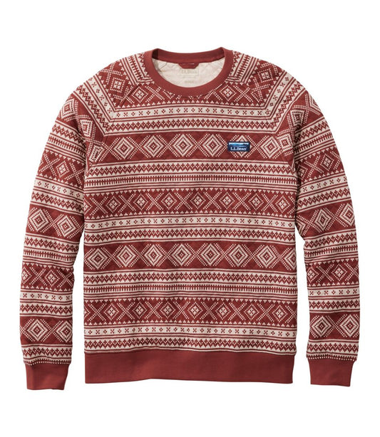 Men's Bean's Quilted Sweatshirt, Crewneck, Print - L.L.Bean Everyday
