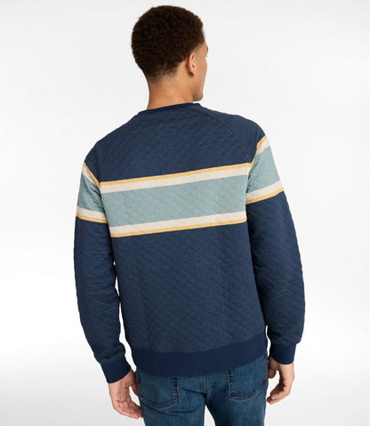 Men's Quilted Sweatshirt, Crewneck, Stripe - L.L.Bean Trusted