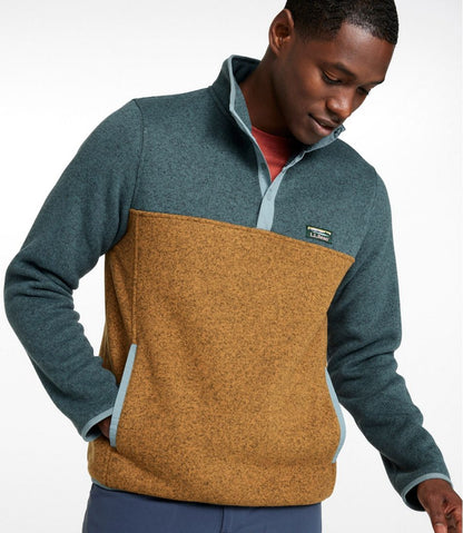 Men's L.L.Bean Sweater Fleece Pullover, Colorblock - L.L.Bean Everyday