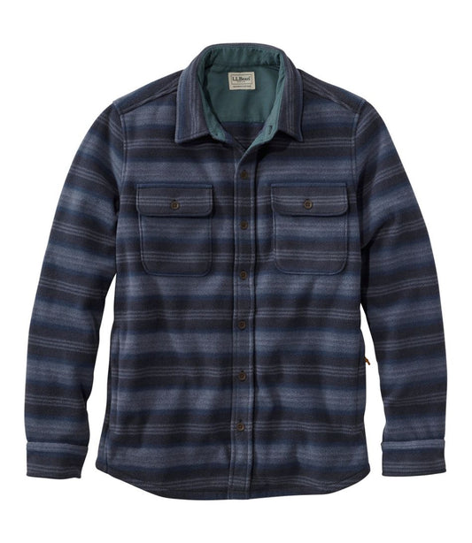 Men's Bean's Mariner Fleece Shirt, Print - L.L.Bean Great Value