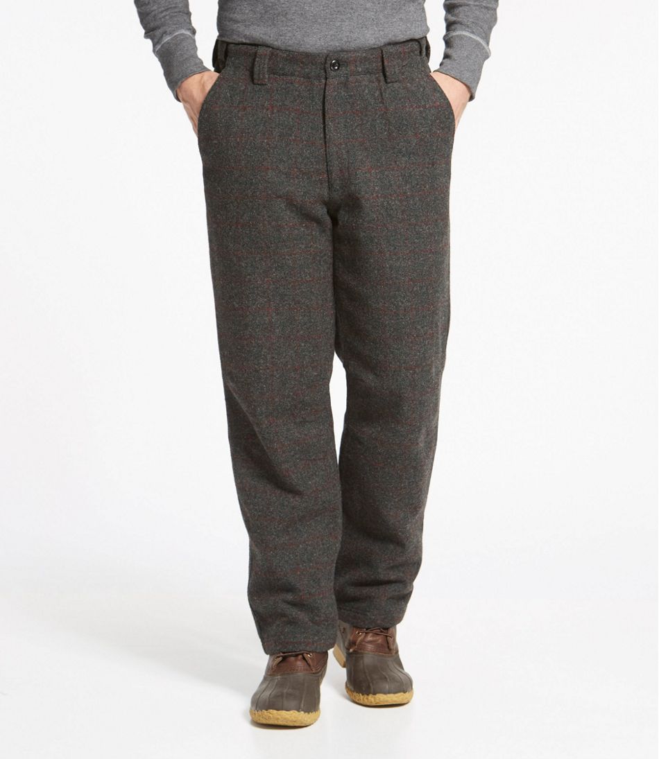 Men's Maine Guide Wool Pants with PrimaLoft, Plaid - L.L.Bean Featured