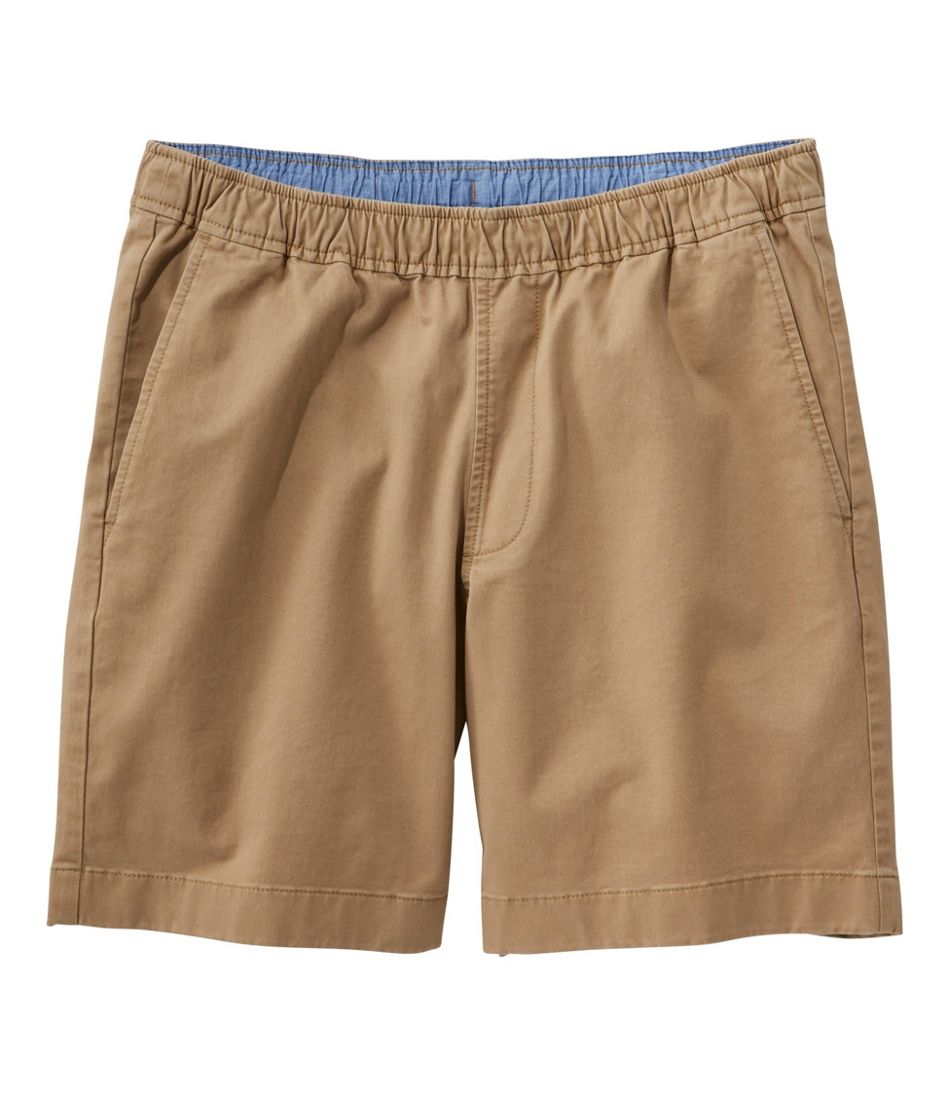 Men's Lakewashed Stretch Khaki Shorts, Pull-On, 8" - L.L.Bean Everyday