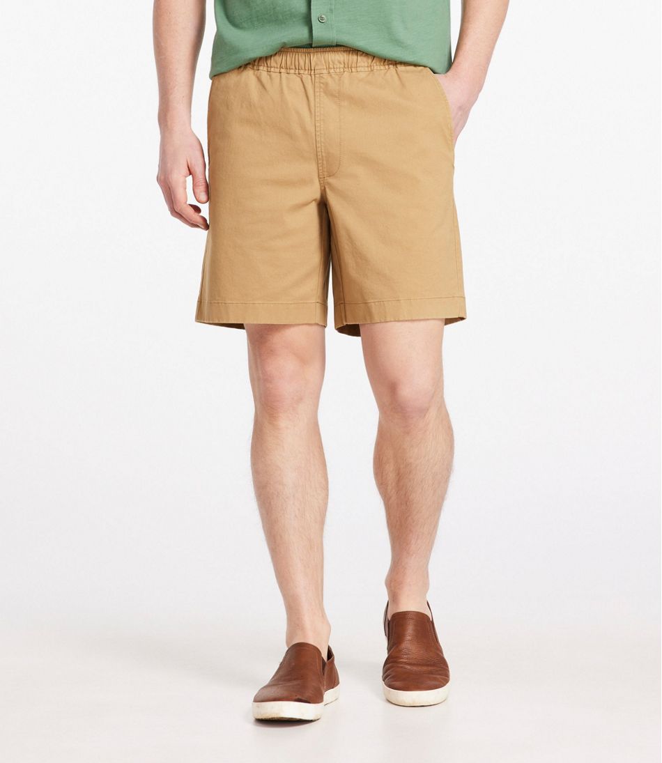 Men's Lakewashed Stretch Khaki Shorts, Pull-On, 8" - L.L.Bean Everyday