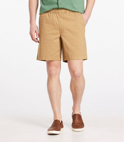 Men's Lakewashed Stretch Khaki Shorts, Pull-On, 8" - L.L.Bean Everyday