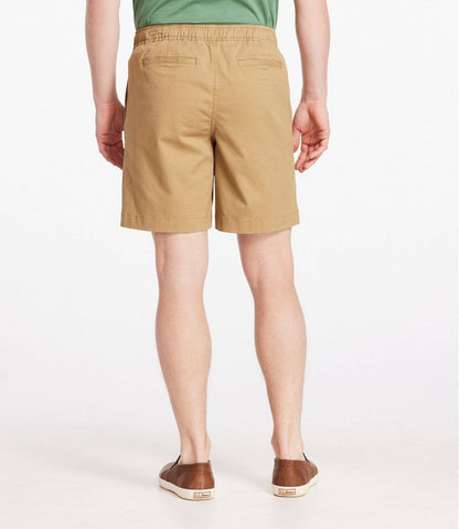 Men's Lakewashed Stretch Khaki Shorts, Pull-On, 8" - L.L.Bean Everyday