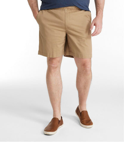 Men's Lakewashed Stretch Khaki Shorts, Pull-On, 8" - L.L.Bean Everyday