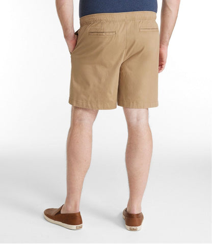 Men's Lakewashed Stretch Khaki Shorts, Pull-On, 8" - L.L.Bean Everyday