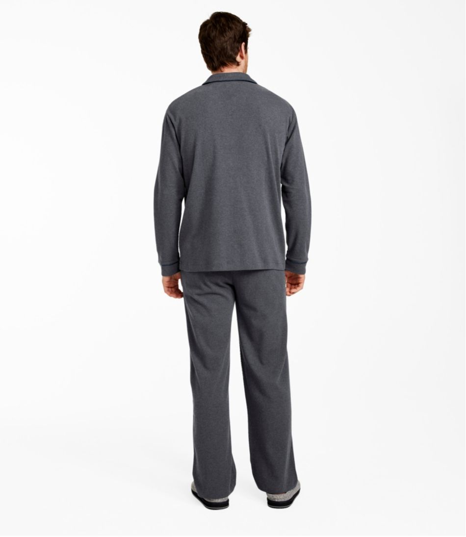 Men's Bean's Cotton Knit Pajamas, Button-Front PJ Set - L.L.Bean Essential