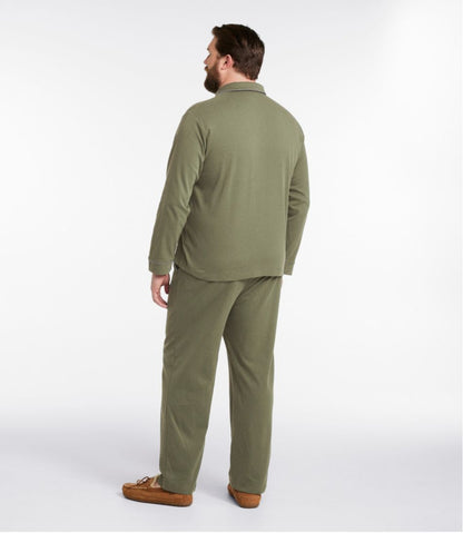 Men's Bean's Cotton Knit Pajamas, Button-Front PJ Set - L.L.Bean Essential