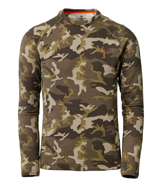 Men's L.L.Bean Heavyweight Base Layer Crew Top, Print - L.L.Bean Quality
