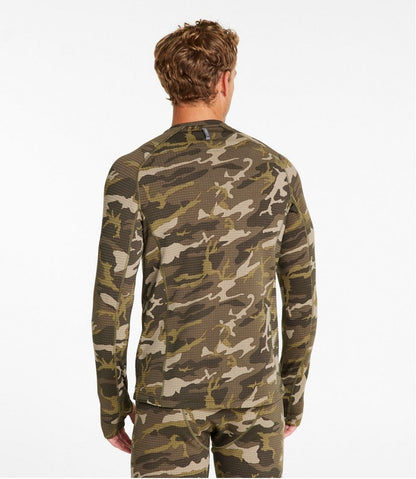 Men's L.L.Bean Heavyweight Base Layer Crew Top, Print - L.L.Bean Quality
