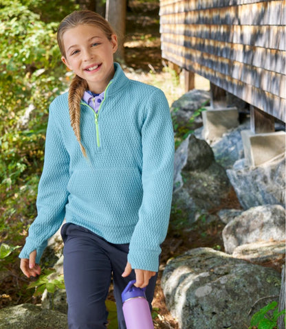 Kids' Ridgeknit Pullover, Glow-in-the-Dark Quarter-Zip - L.L.Bean Popular