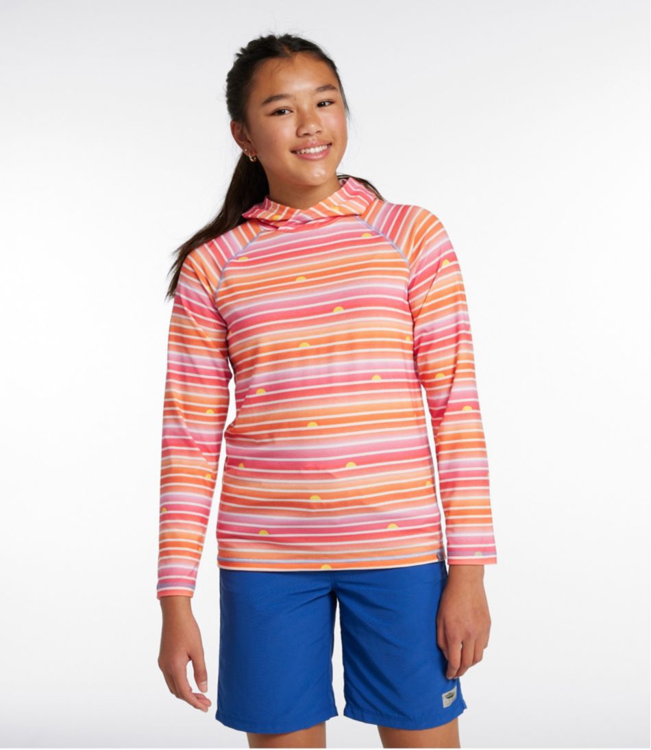 Kids' Everyday SunSmart® Hooded Tee, Long-Sleeve Stripe - L.L.Bean Top Pick