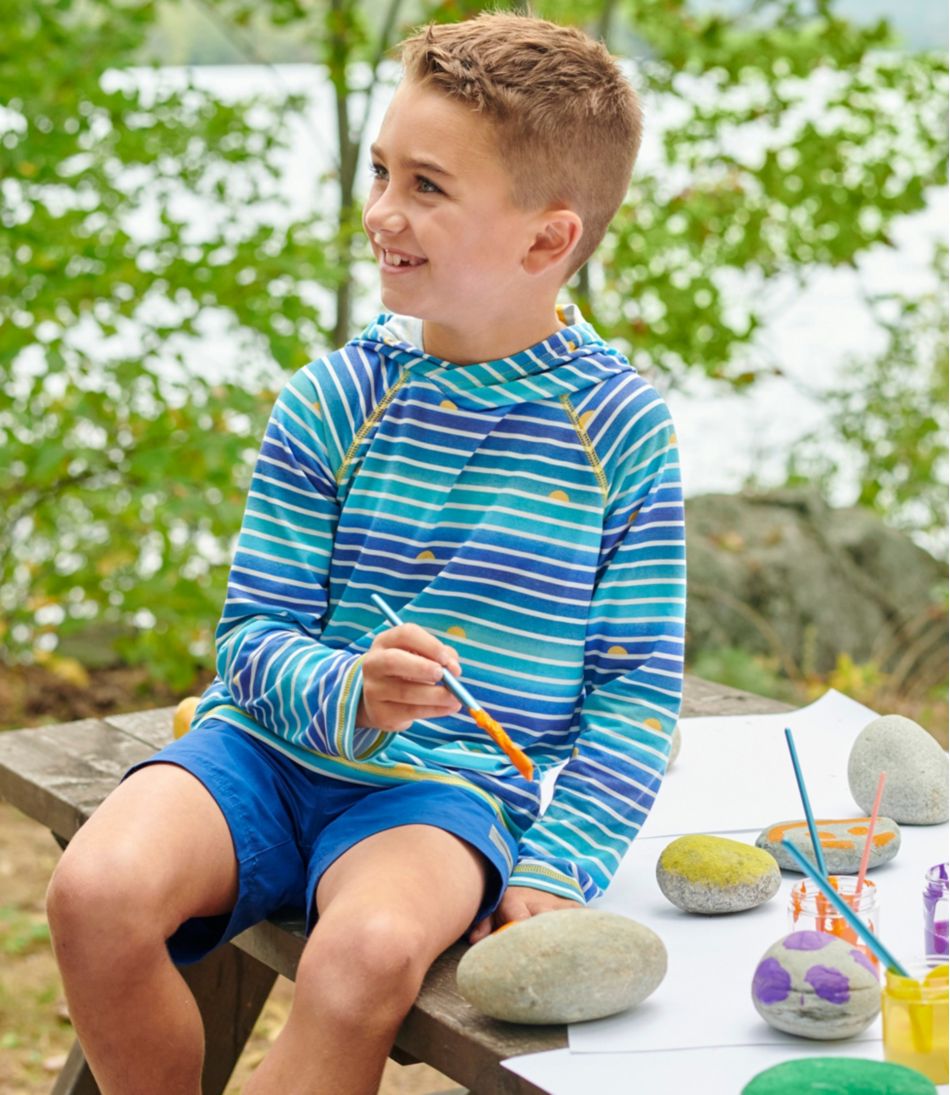 Kids' Everyday SunSmart® Hooded Tee, Long-Sleeve Stripe - L.L.Bean Top Pick