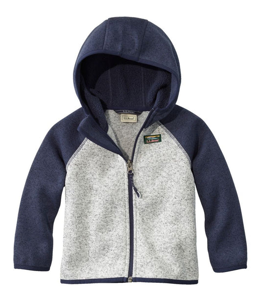 Infants' and Toddlers' L.L.Bean Sweater Fleece, Hooded Colorblock - L.L.Bean Signature