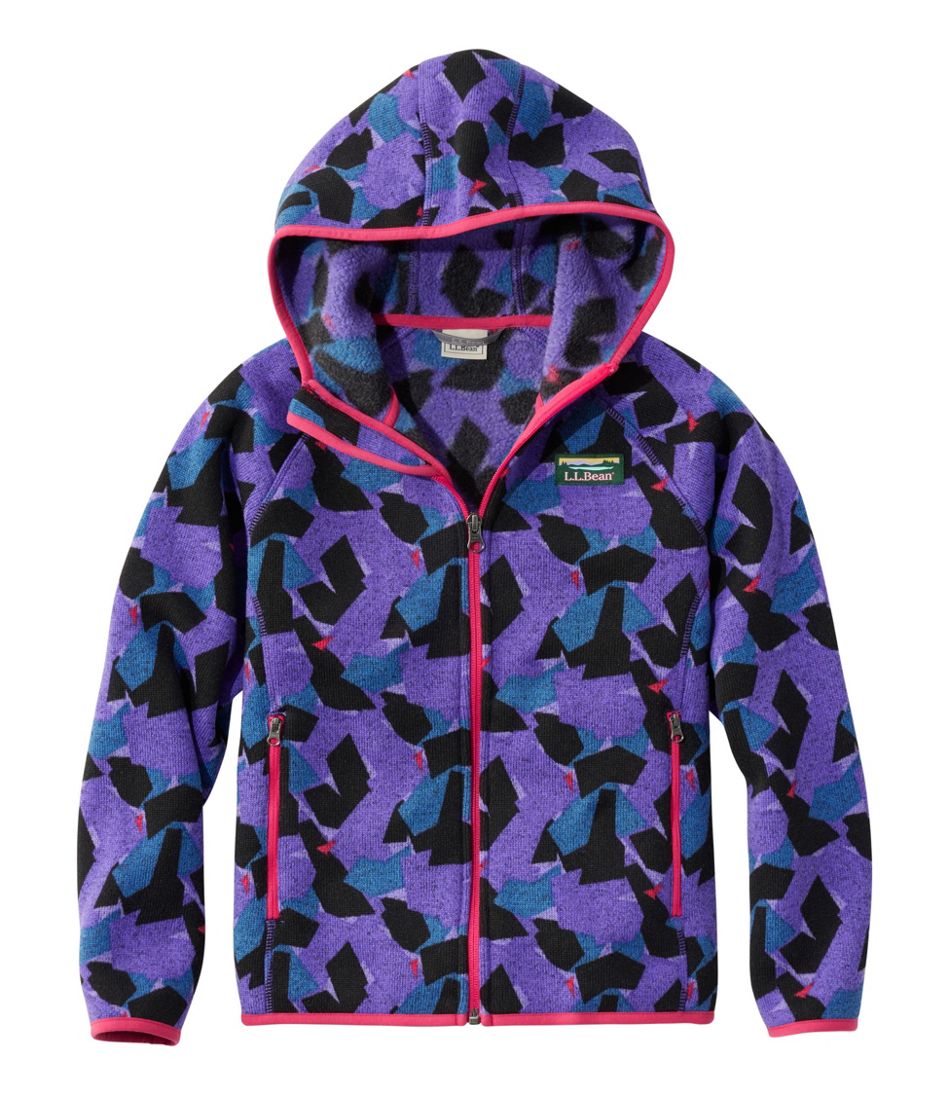 Kids' L.L.Bean Sweater Fleece, Hooded Print - L.L.Bean Essential