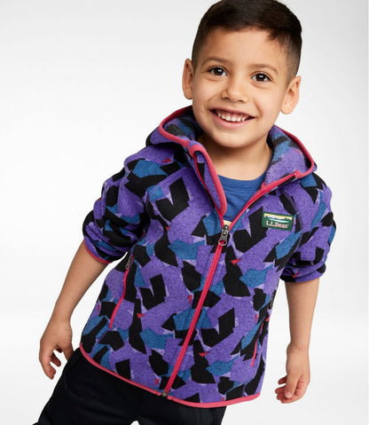 Kids' L.L.Bean Sweater Fleece, Hooded Print - L.L.Bean Essential
