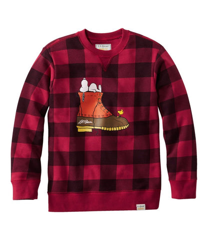 Kids' L.L.Bean x Peanuts Crew Sweatshirt - L.L.Bean Value