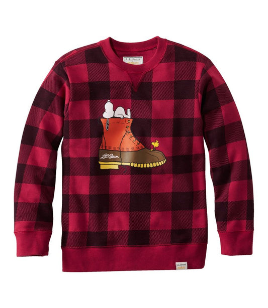Kids' L.L.Bean x Peanuts Crew Sweatshirt - L.L.Bean Value