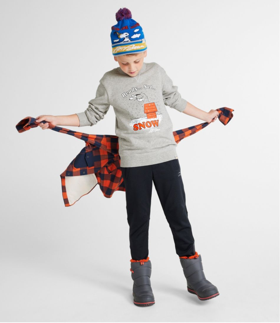 Kids' L.L.Bean x Peanuts Crew Sweatshirt - L.L.Bean Value