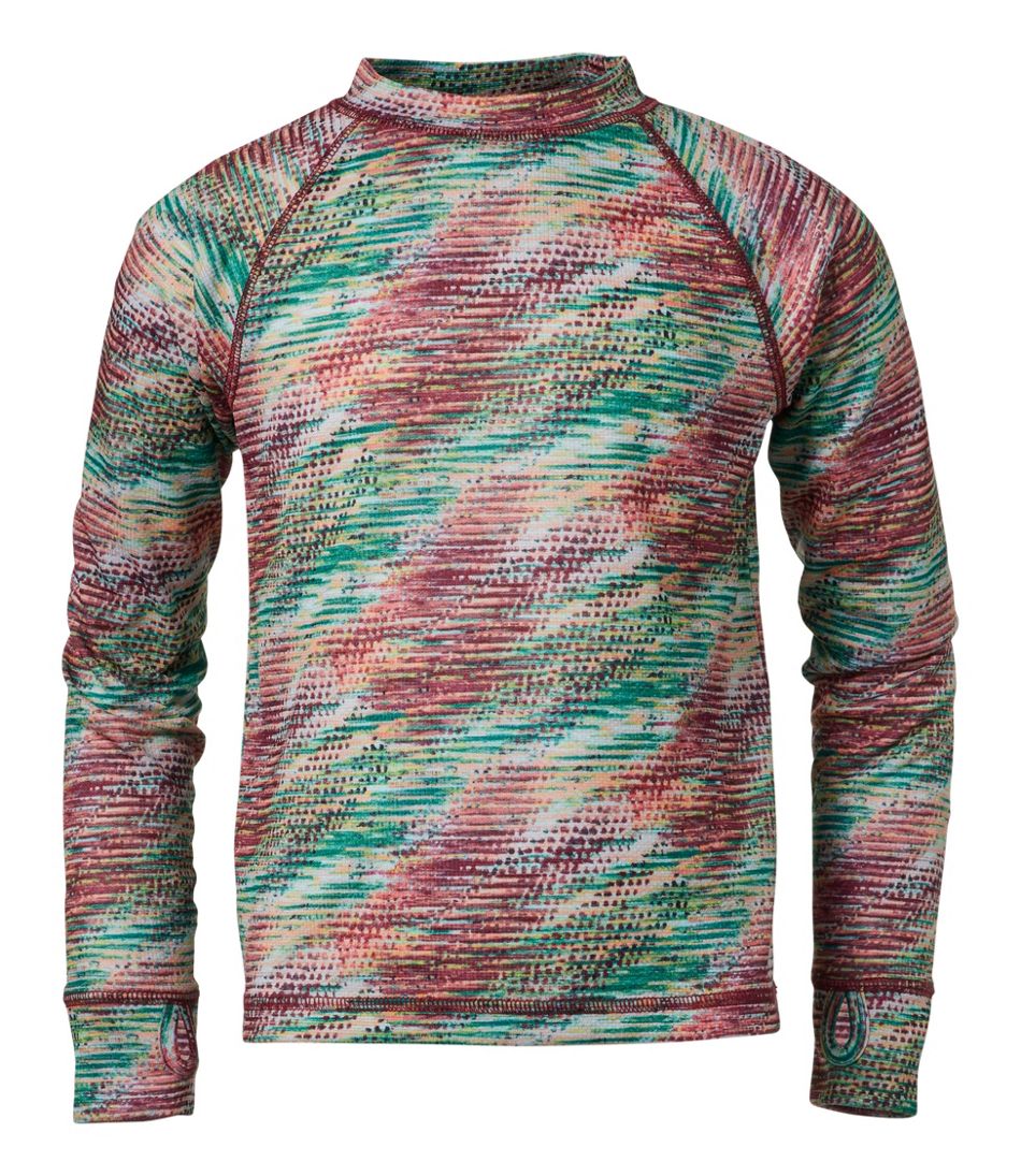 Kids' Wicked Warm Midweight Long Underwear, Top Print - L.L.Bean Featured
