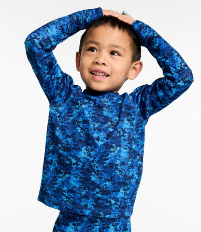 Kids' Wicked Warm Midweight Long Underwear, Top Print - L.L.Bean Featured
