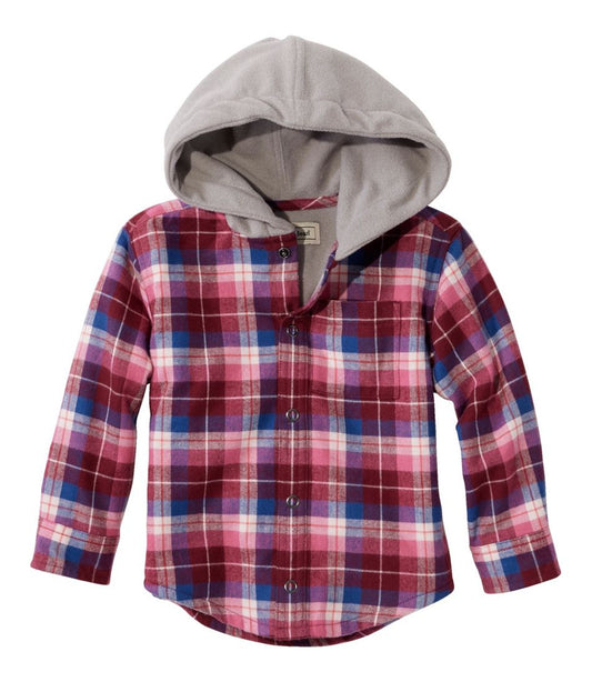 Toddlers' Fleece-Lined Flannel Shirt, Hooded - L.L.Bean Classic
